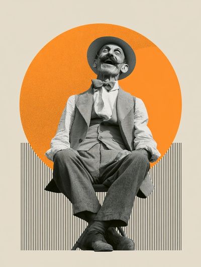 Vintage Clown Portrait Poster. poster
