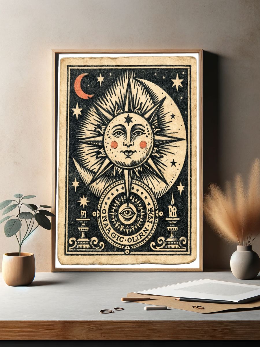 Mystic Sun and Moon Tarot Print. — room view 2