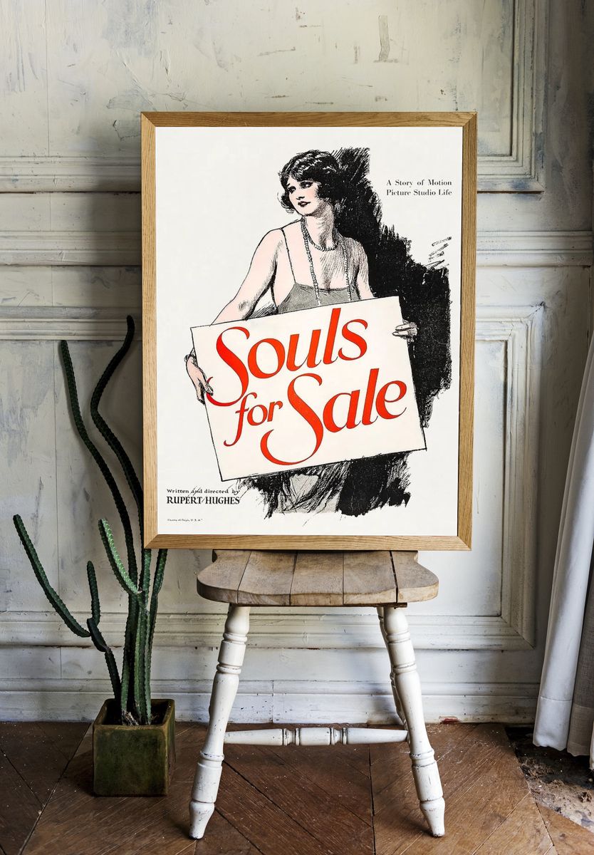 Souls Sale poster (1923) chromolithograph. — room view 1