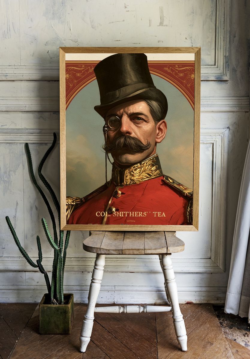 Colonel Smithers Tea Vintage Poster. room preview