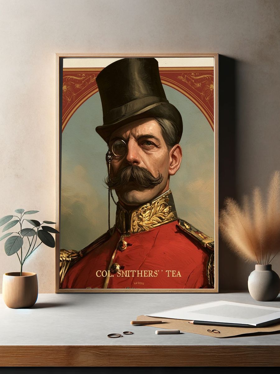 Colonel Smithers Tea Vintage Poster. — room view 2