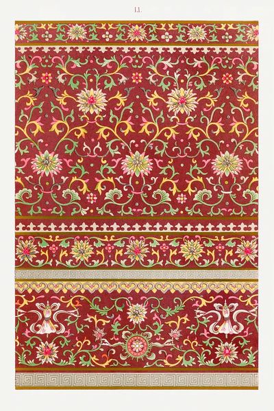 Floral Persian Pattern Vintage Print. poster