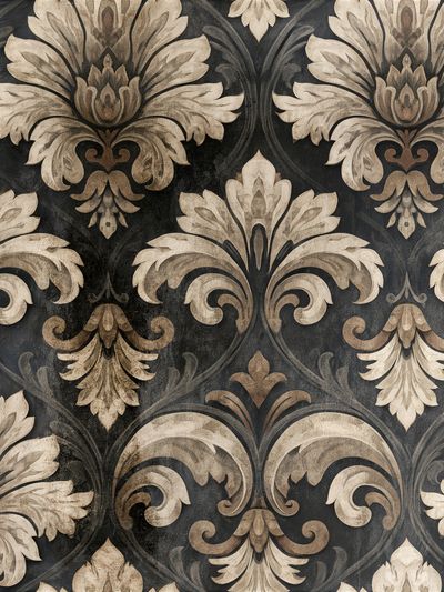 Ornate Damask Pattern Vintage Print. poster