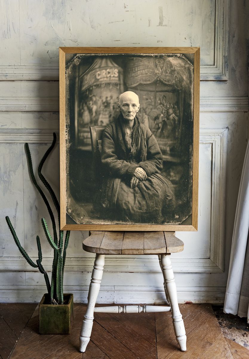 Vintage Circus Portrait Print. — room view 1