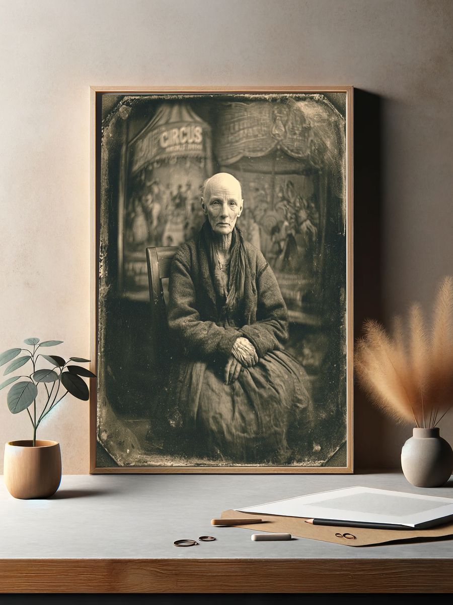 Vintage Circus Portrait Print. — room view 2