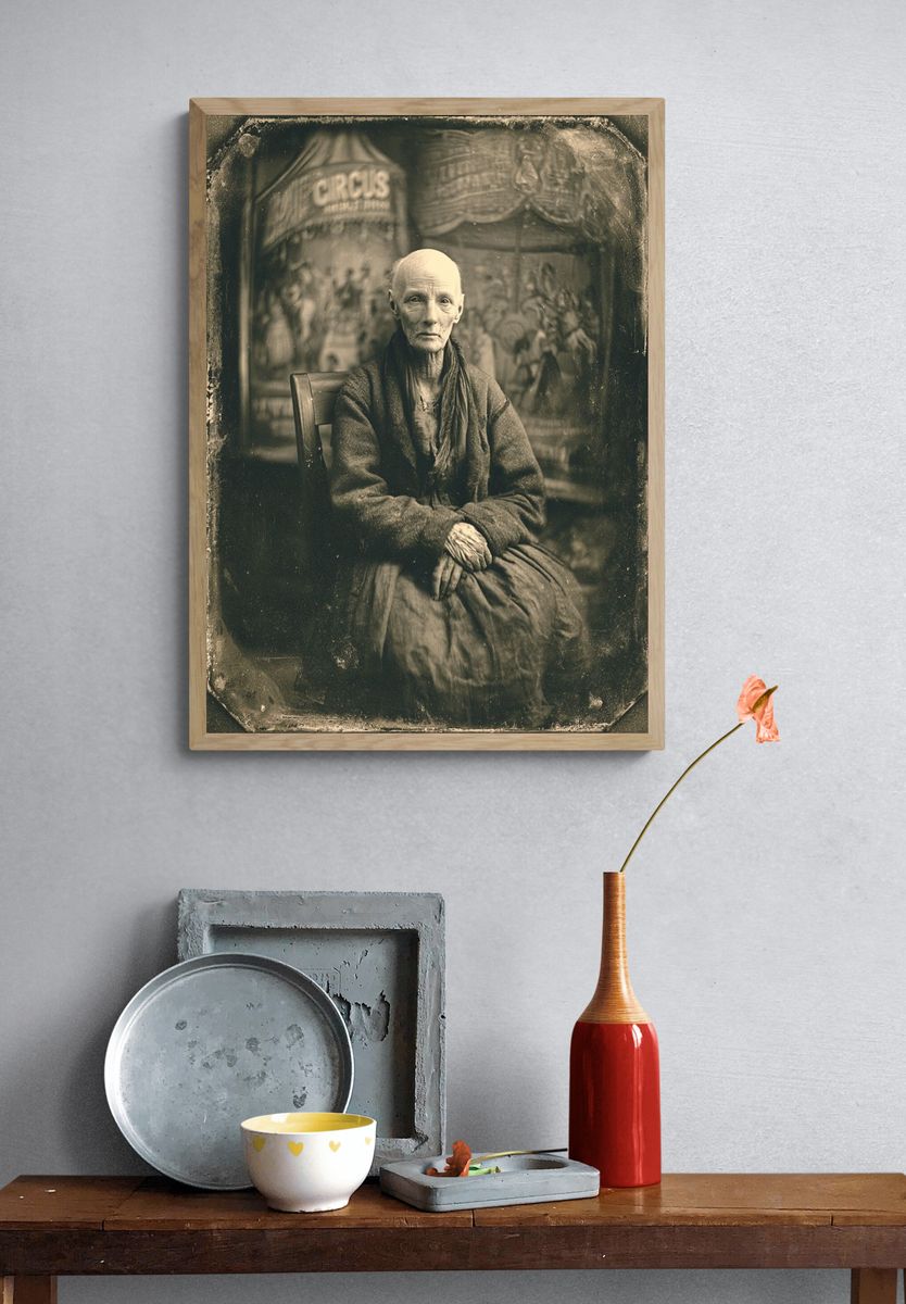 Vintage Circus Portrait Print. — room view 3