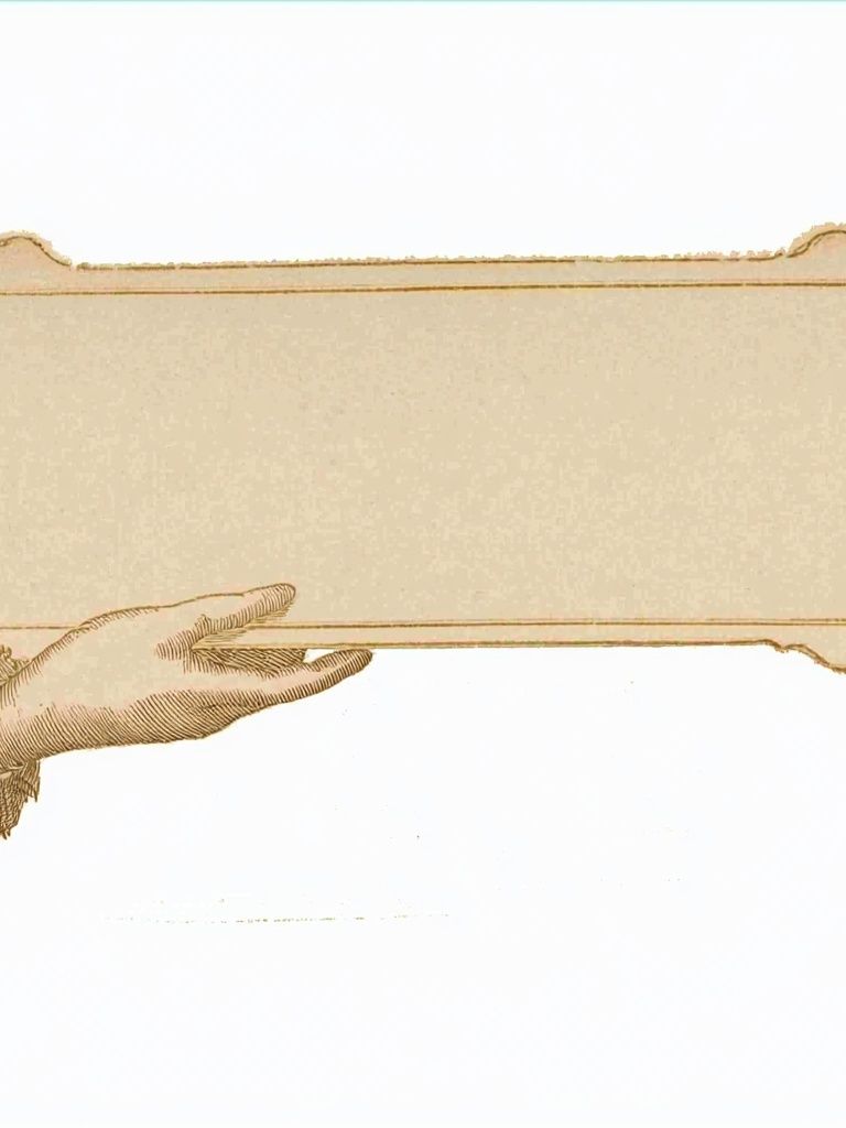 Vintage Hand Frame Print. poster — vintage art