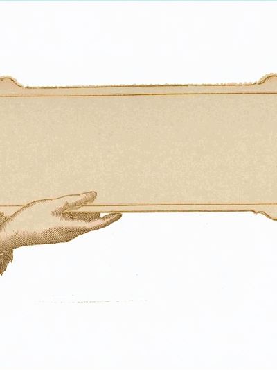Vintage Hand Frame Print. poster