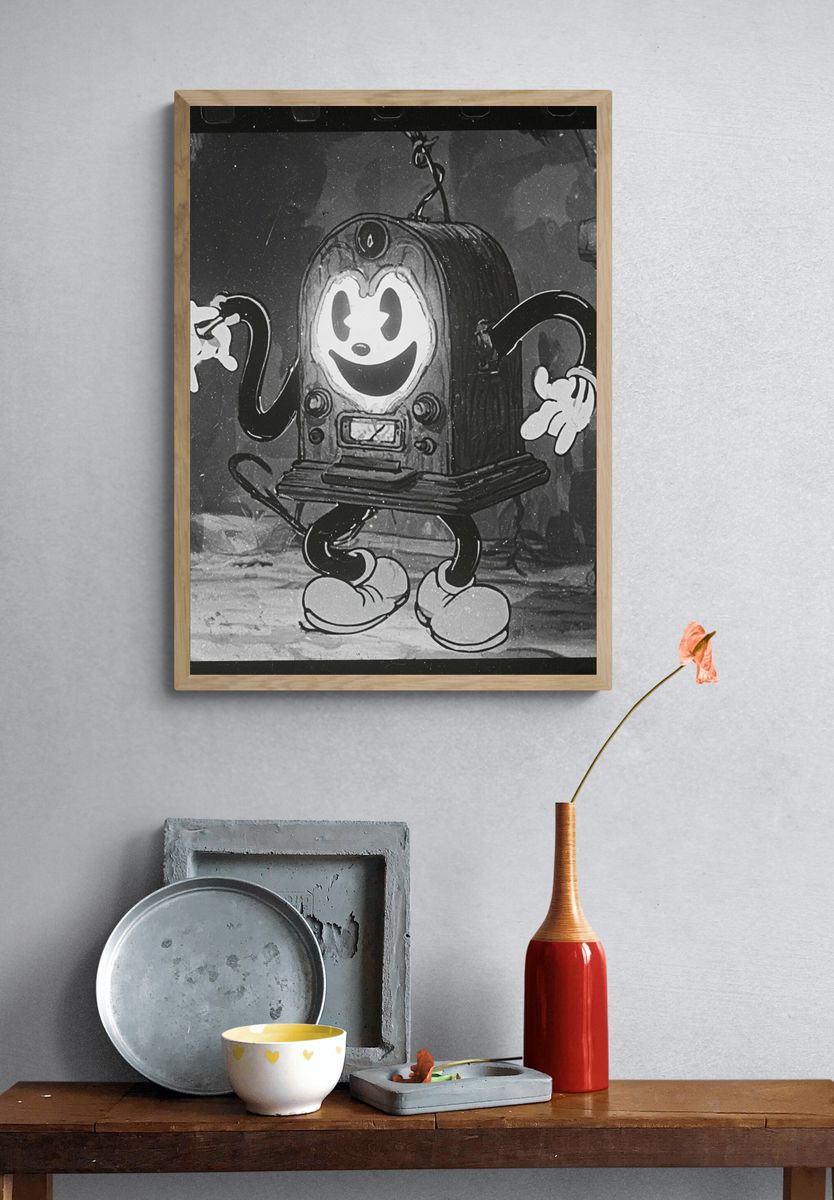 Mickey Mouse Vintage Cartoon Poster. — room view 3
