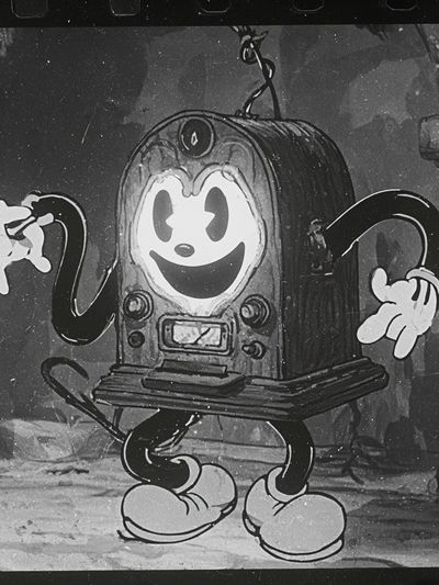 Mickey Mouse Vintage Cartoon Poster. poster