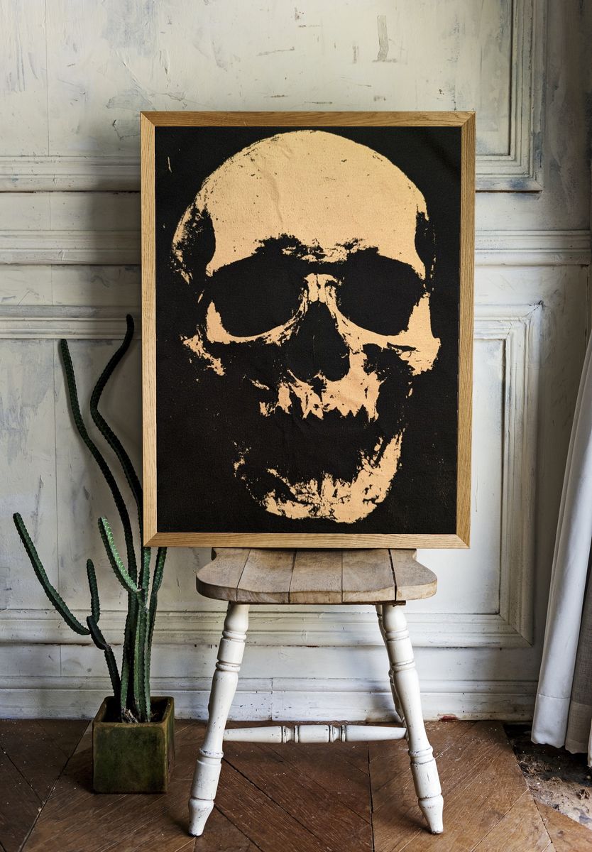 Skull Silhouette — Vintage Print. — room view 1