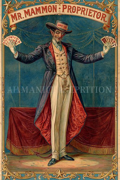 Mr. Mammon Proprietor Vintage Poster. poster