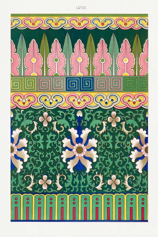 Ornamental Floral Pattern Vintage Print. poster — vintage art