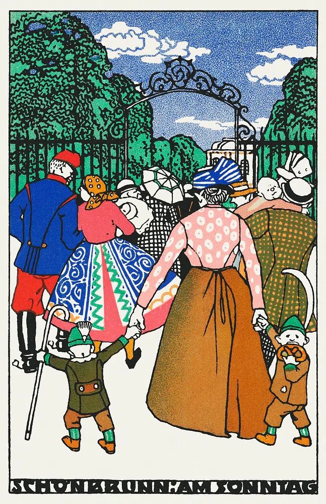 Schönbrunn Sunday — Art Print. poster — vintage art