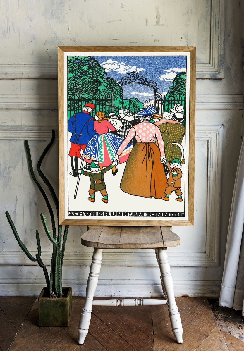 Schönbrunn Sunday — Art Print. — room view 1