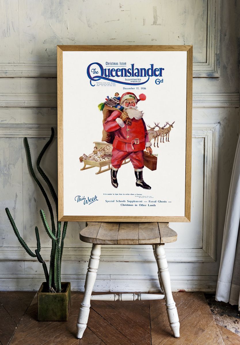 Illustrated front cover Queenslander December. — room view 1