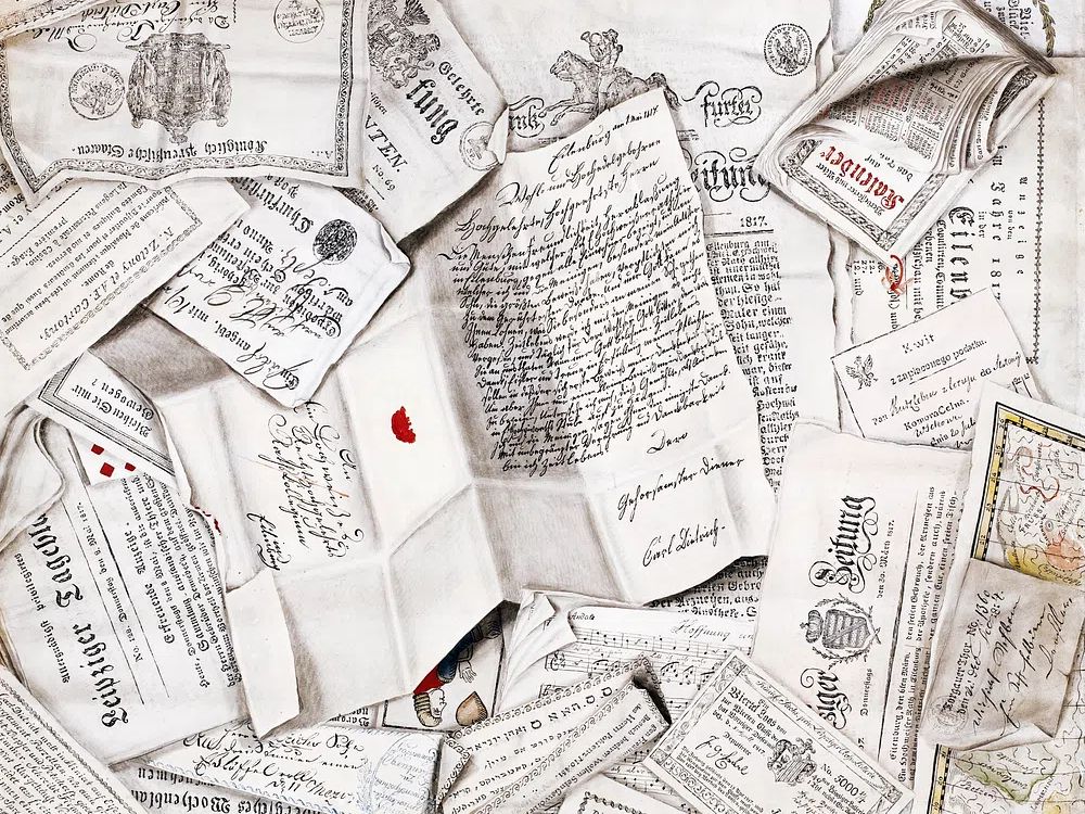 Trompe L'Oeil 19th century Carl. poster detail