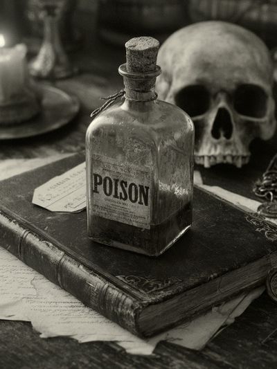 Poison Still Life Vintage Print. poster