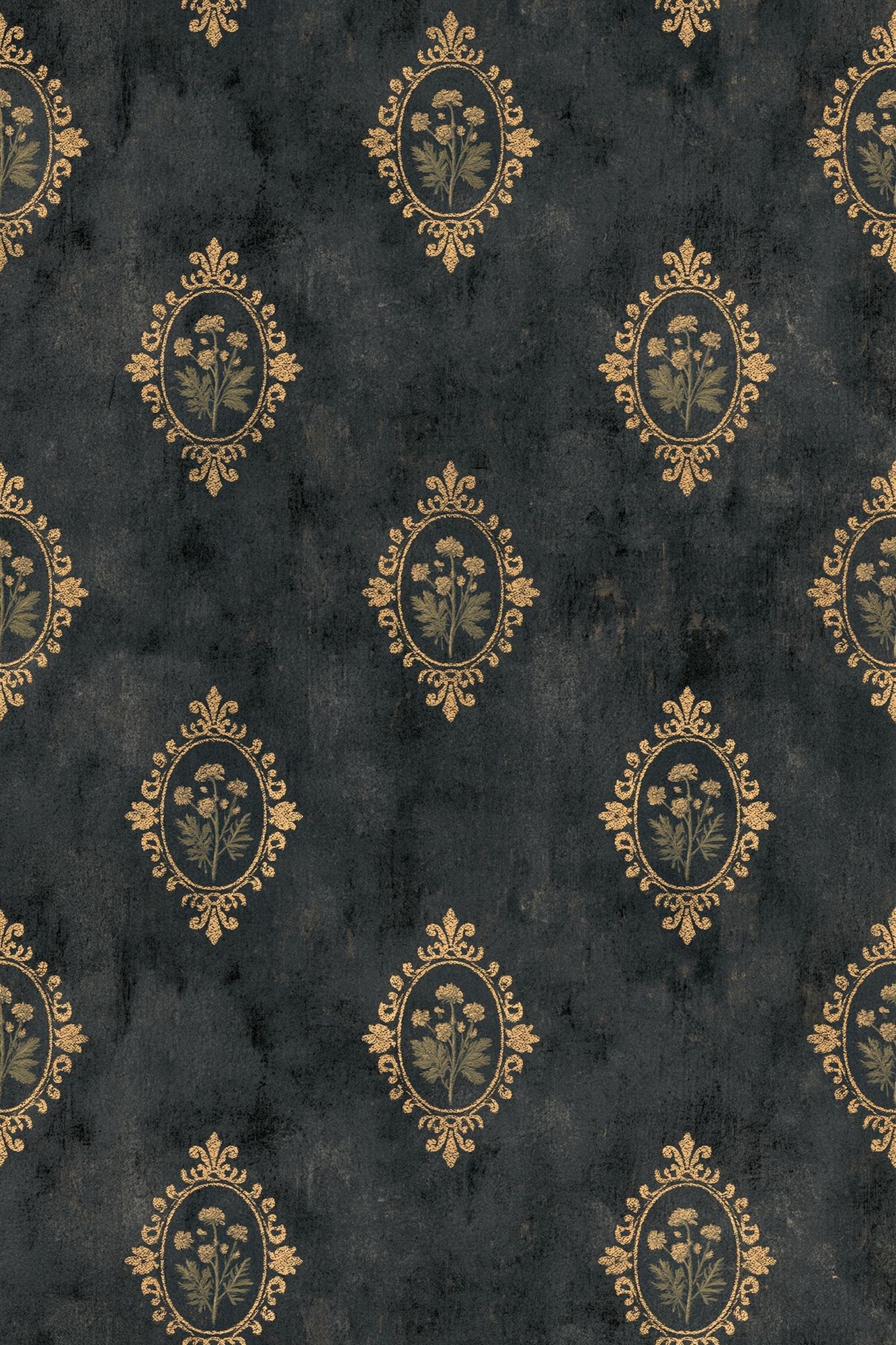 Vintage Floral Damask Print. poster detail