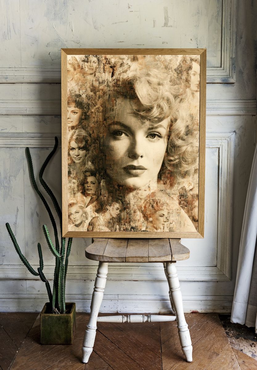 Vintage Hollywood Portrait Poster. — room view 1