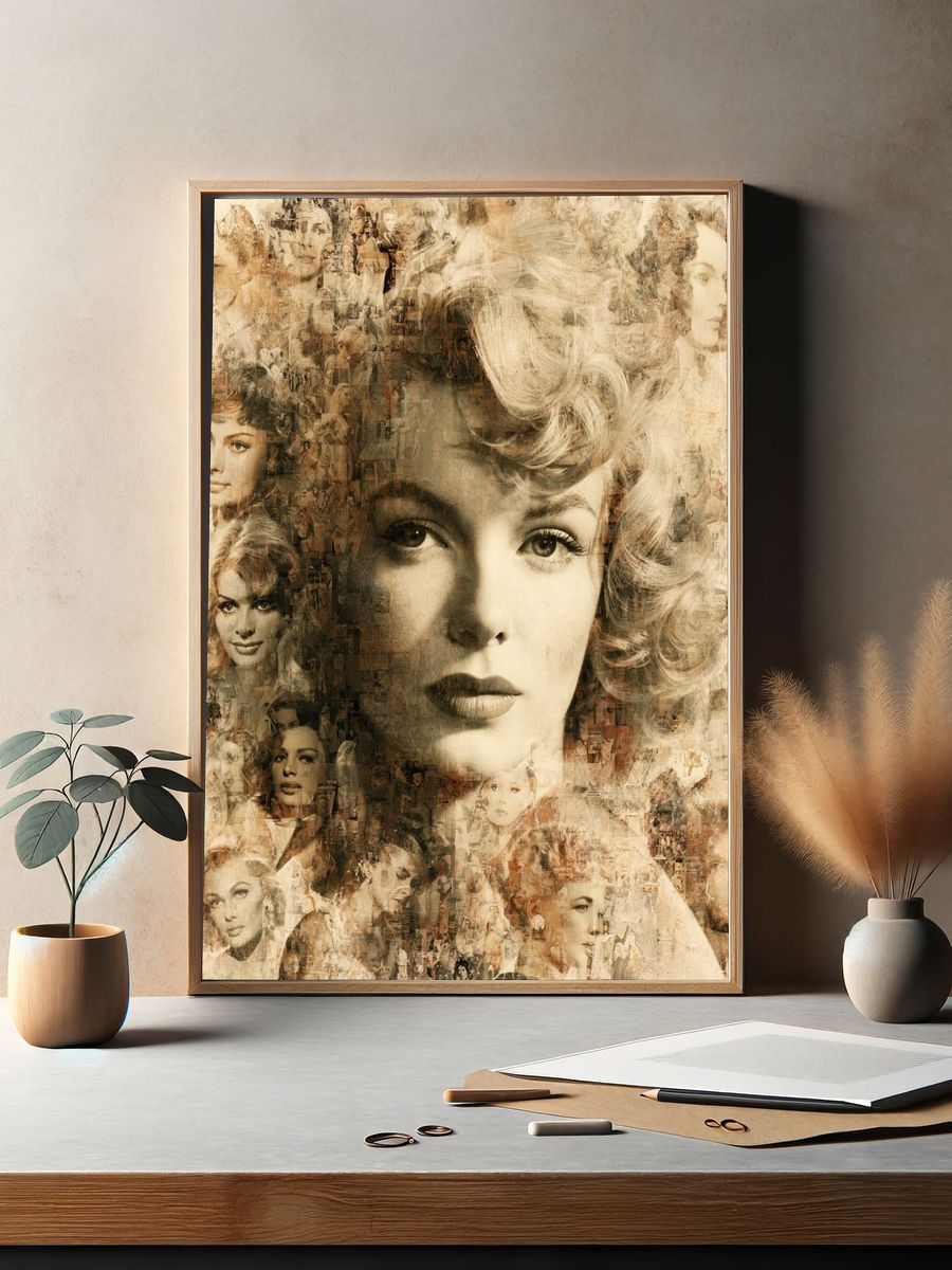 Vintage Hollywood Portrait Poster. — room view 2