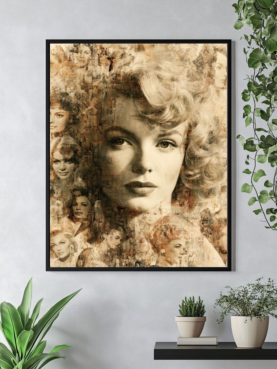 Vintage Hollywood Portrait Poster. — room view 4