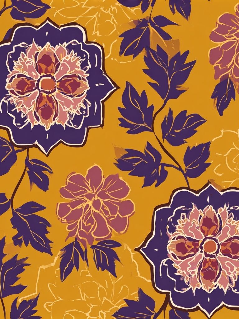 Floral Pattern Vintage Print. poster detail