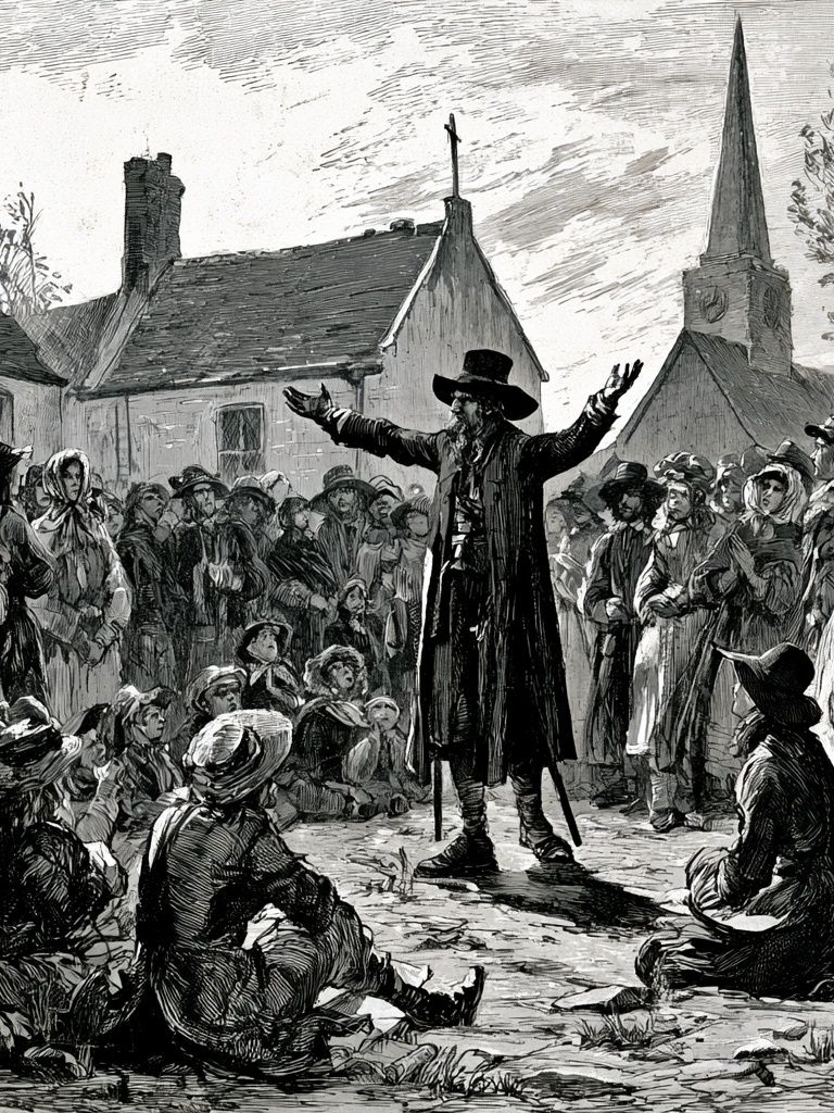Village Sermon — Vintage Print. poster detail