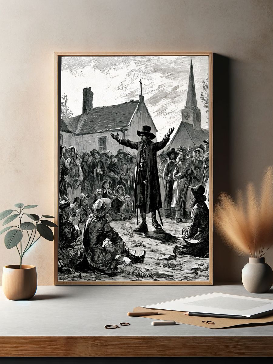 Village Sermon — Vintage Print. — room view 2
