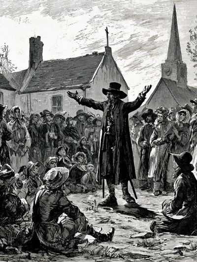 Village Sermon — Vintage Print. poster