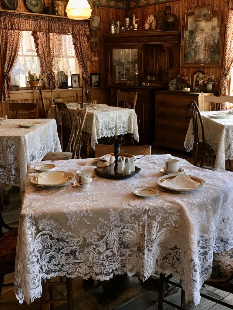 Vintage Tea Room Interior Print. poster detail