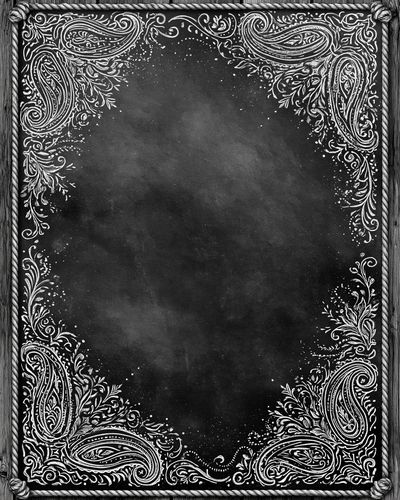 Paisley Chalkboard Frame Poster. poster