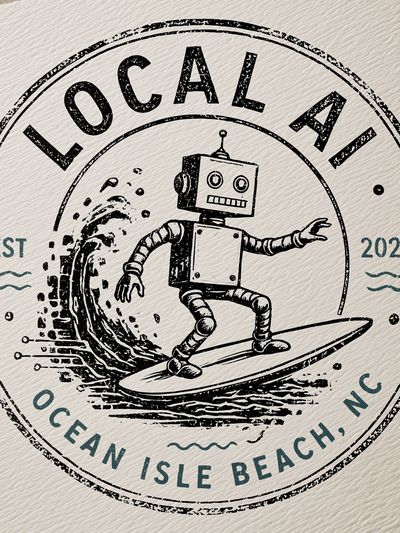 Local Ocean Isle Beach Surf Poster. poster