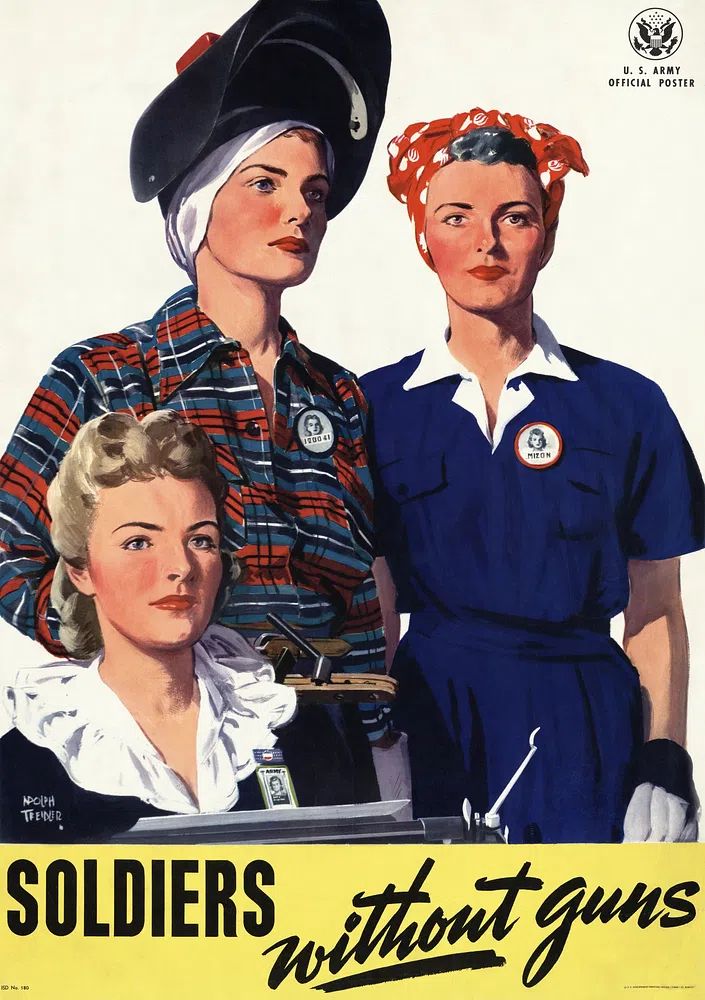 Soldiers Without Guns Vintage Poster. poster — vintage art
