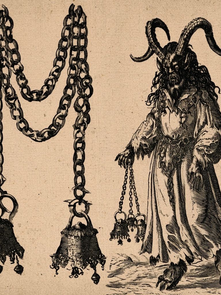 Horned Goatman Vintage Print. poster detail