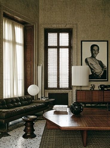 Vintage Living Room Interior Poster. poster — photography art