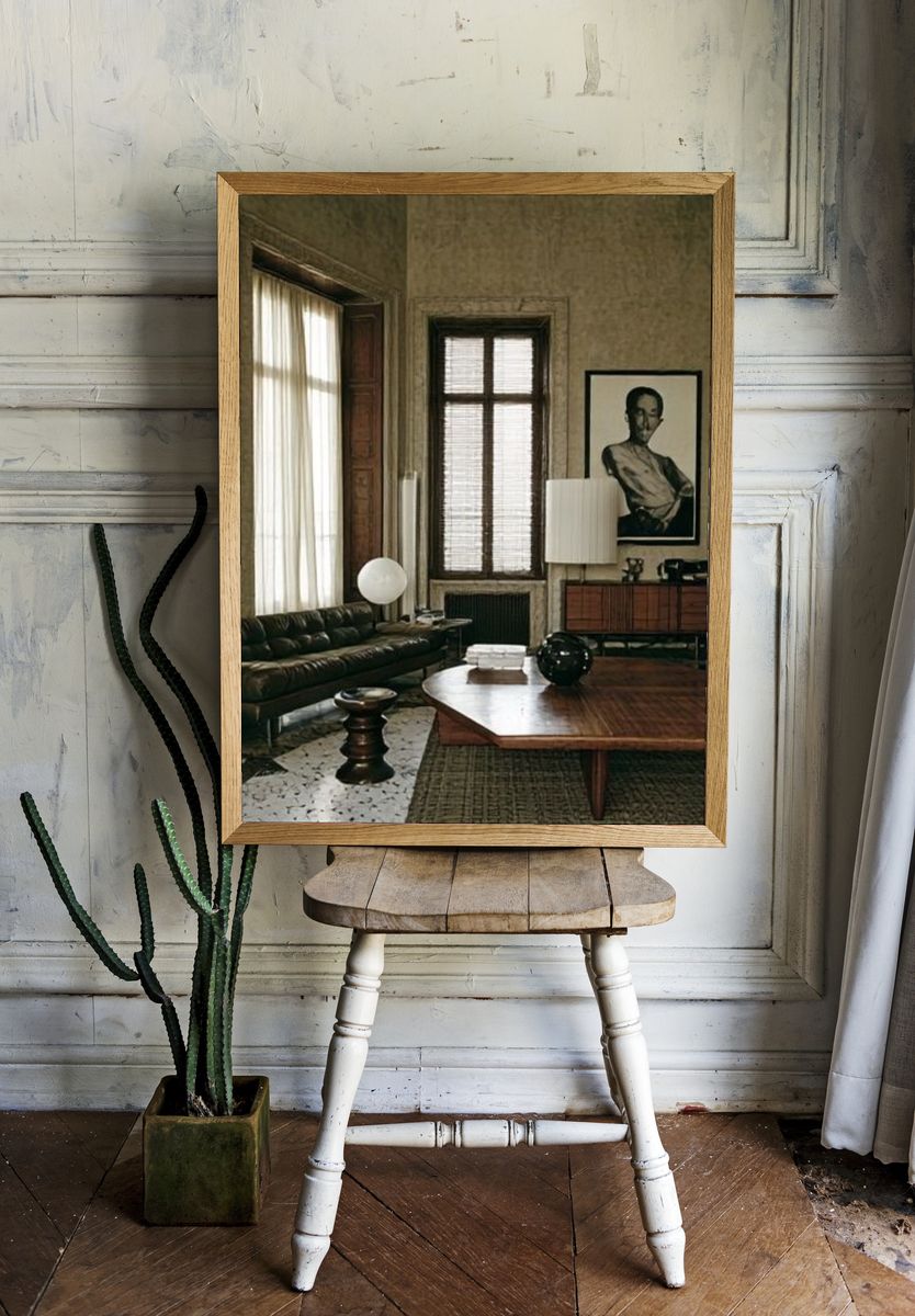 Vintage Living Room Interior Poster. room preview