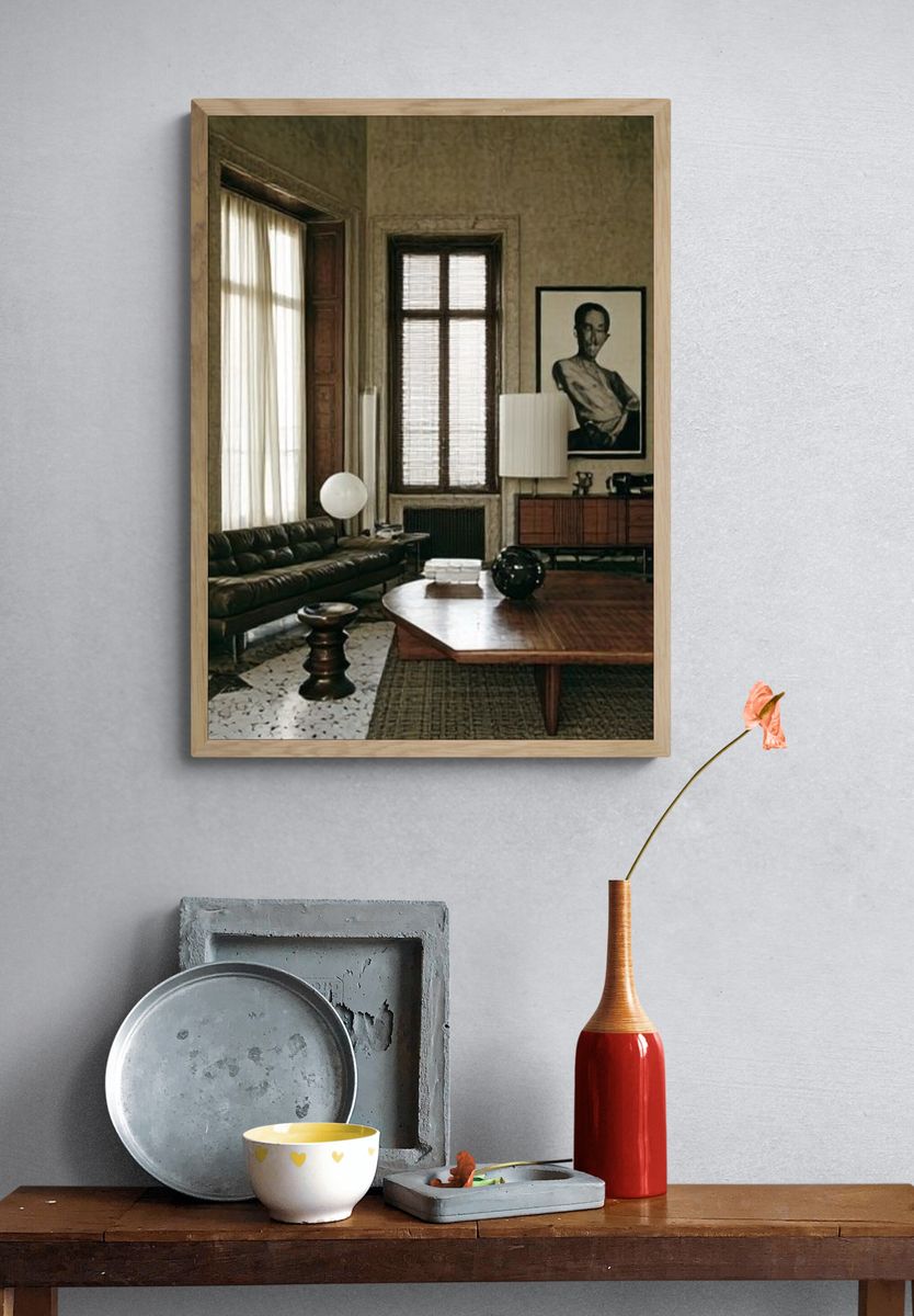 Vintage Living Room Interior Poster. — room view 3