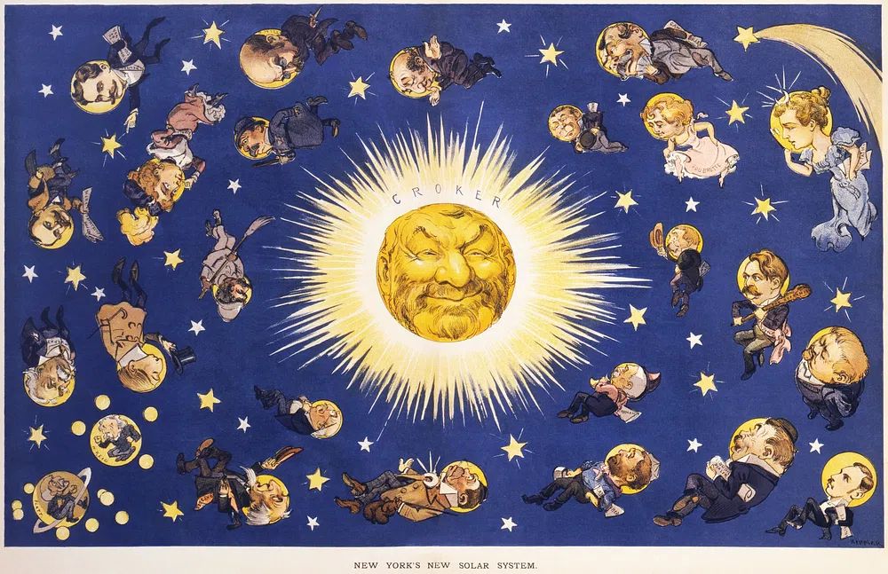 New York's new solar system. poster — vintage art