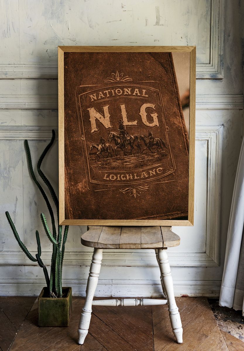 National NLG Leather Western Print. — room view 1