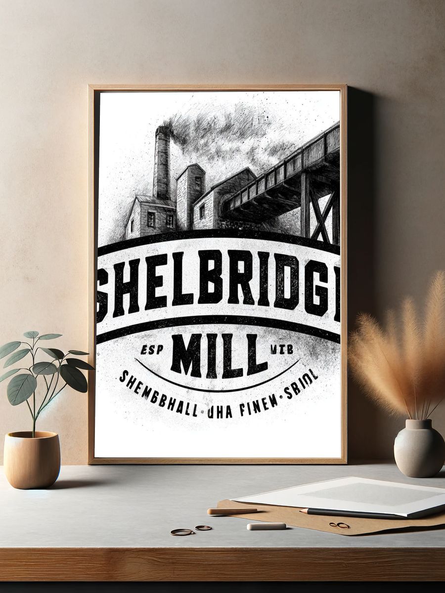 Shelbridge Mill Vintage Poster. — room view 2