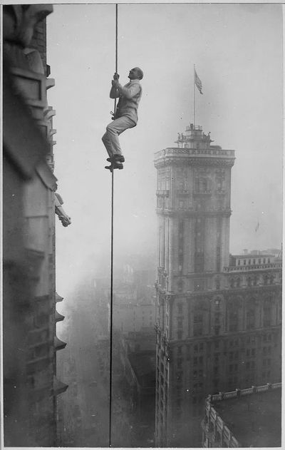 Human Squirrel in Times Square (ca. 1918) — Art Print. poster print