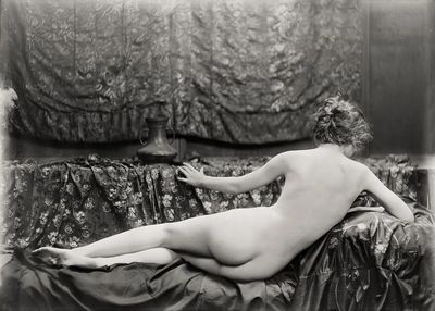 Nude photography naked woman: Portrait. poster