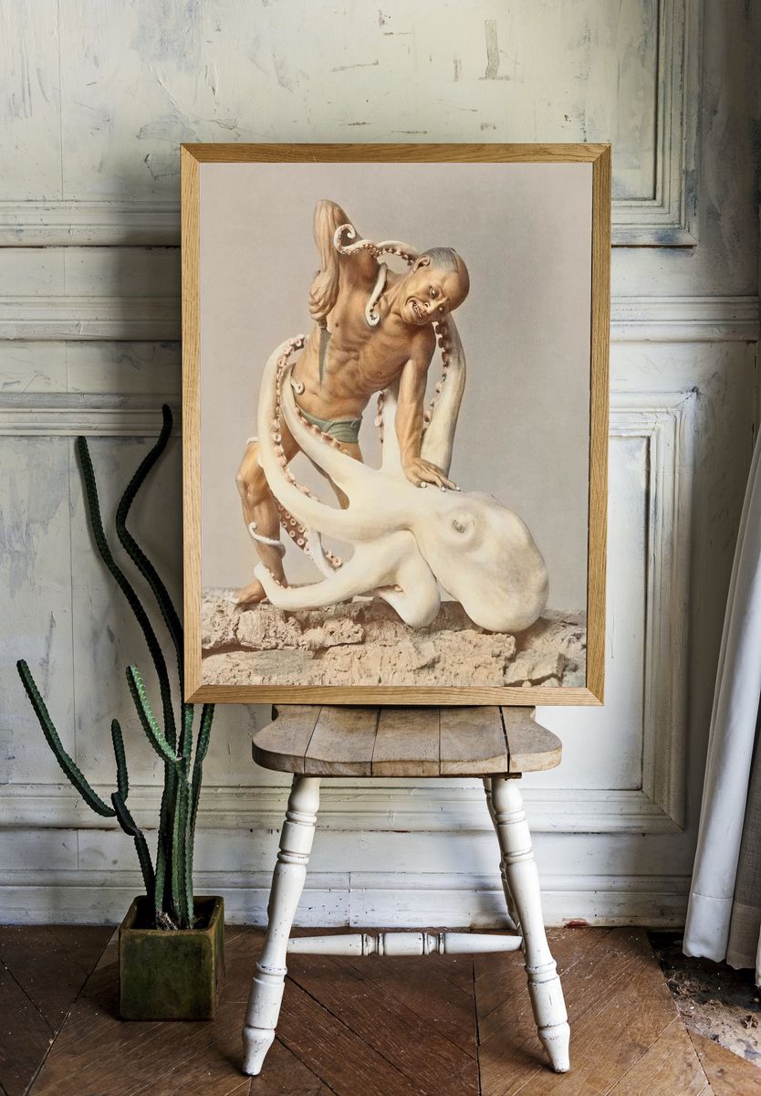Wood Carving, hand–colored albumen silver. — room view 1