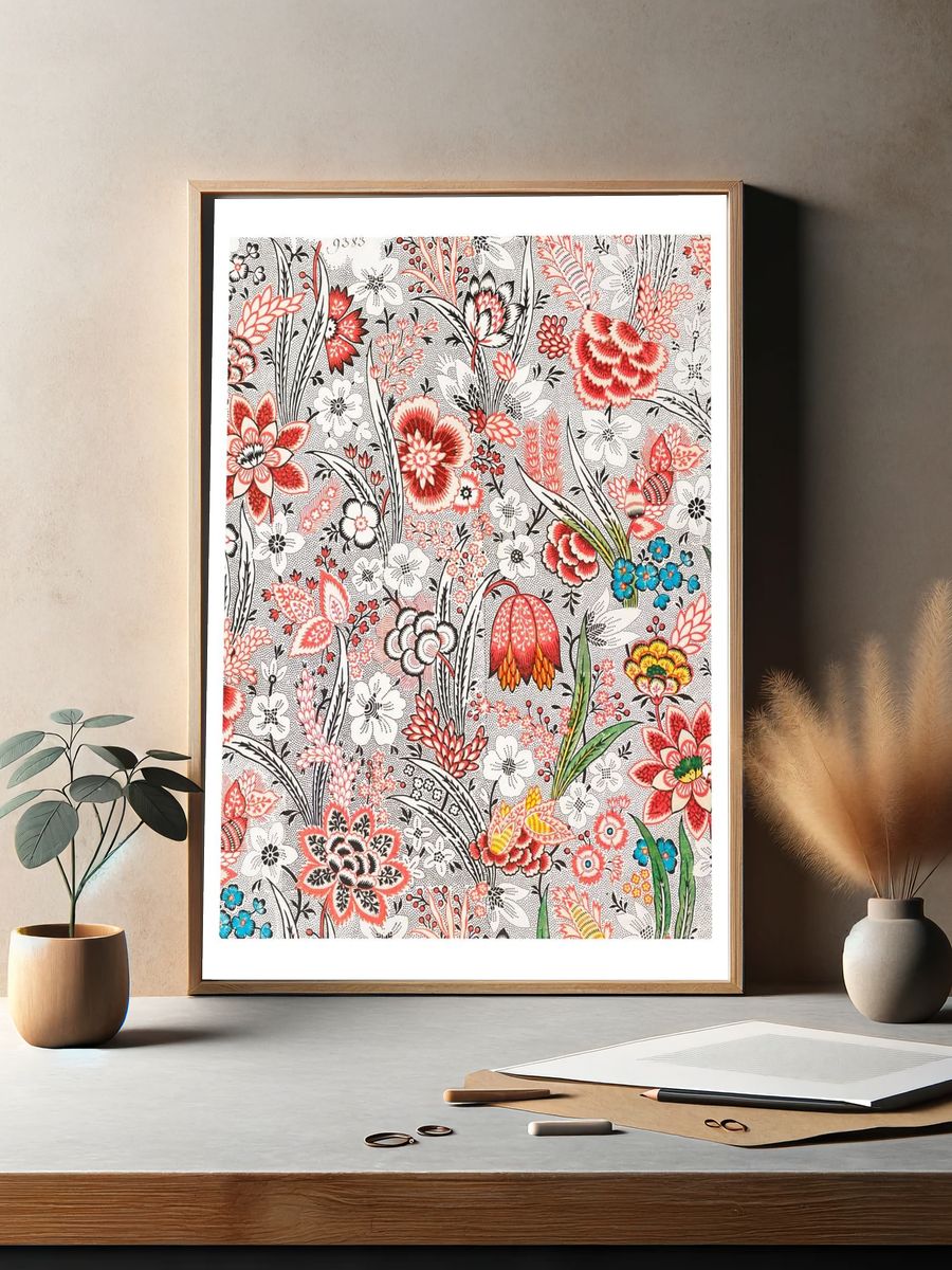 Flower pattern painting, vintage Allover. — room view 2