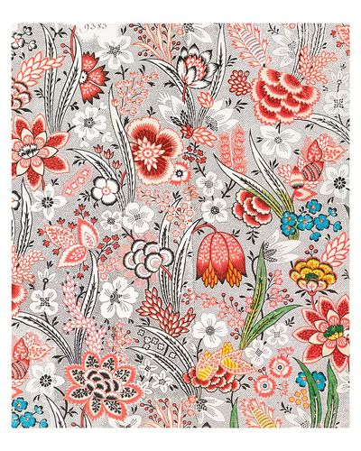 Flower pattern painting, vintage Allover. poster print