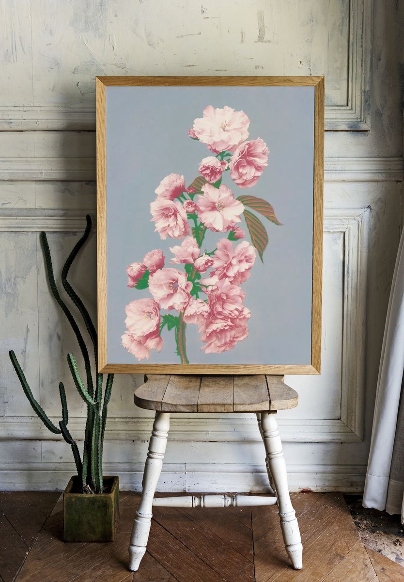 Beautiful photomechanical prints Cherry Blossom. — room view 1