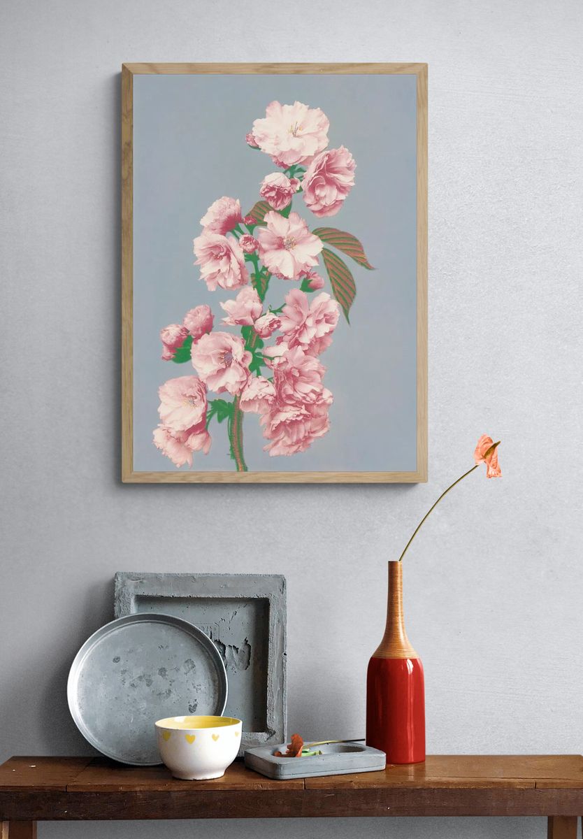 Beautiful photomechanical prints Cherry Blossom. — room view 3