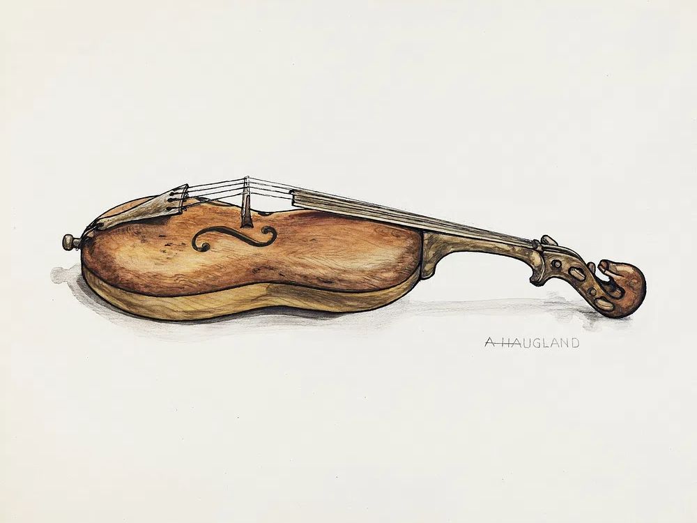 Violin (ca.1937) Augustine Haugland. Original. poster detail