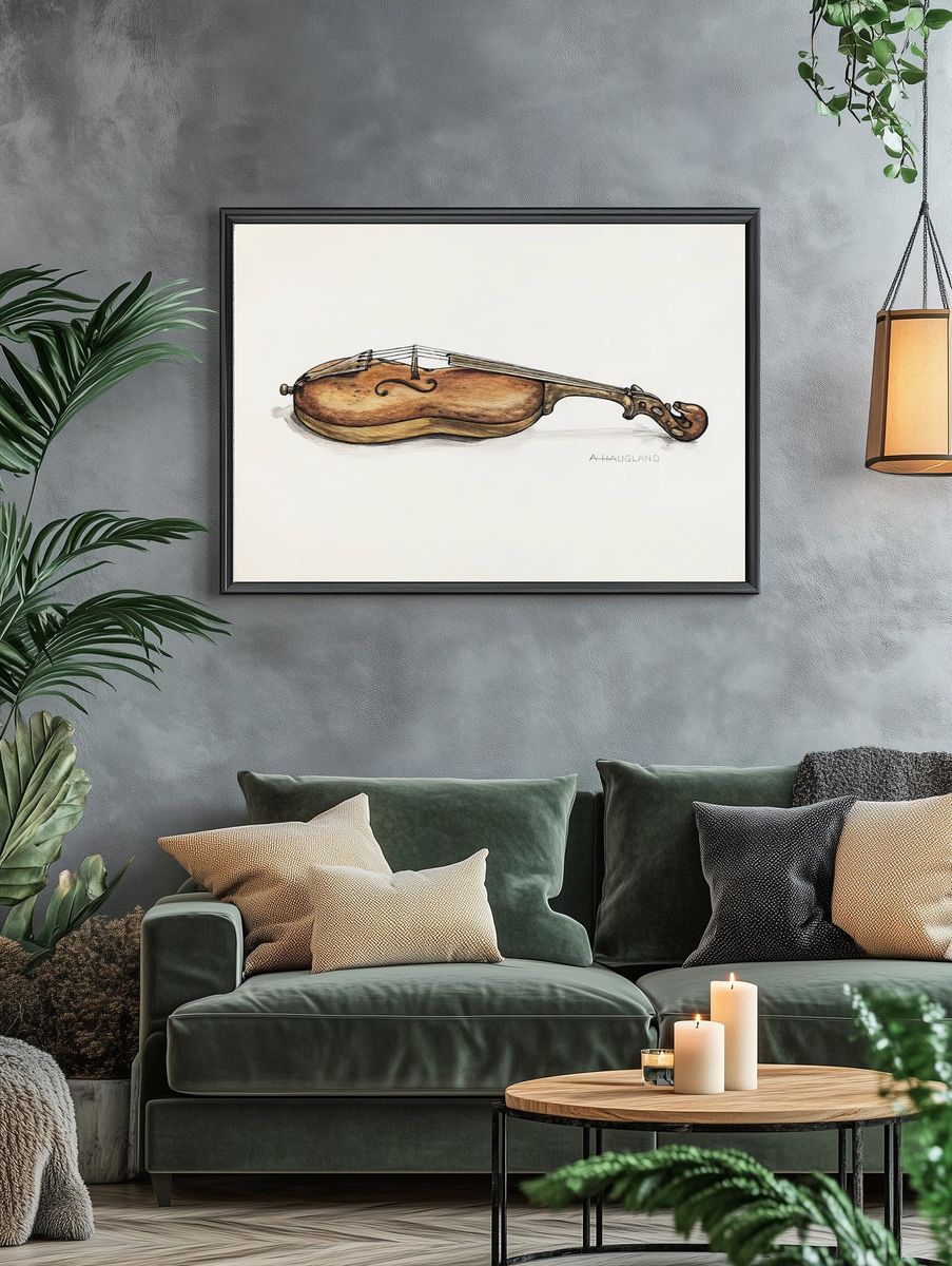 Violin (ca.1937) Augustine Haugland. Original. — room view 4